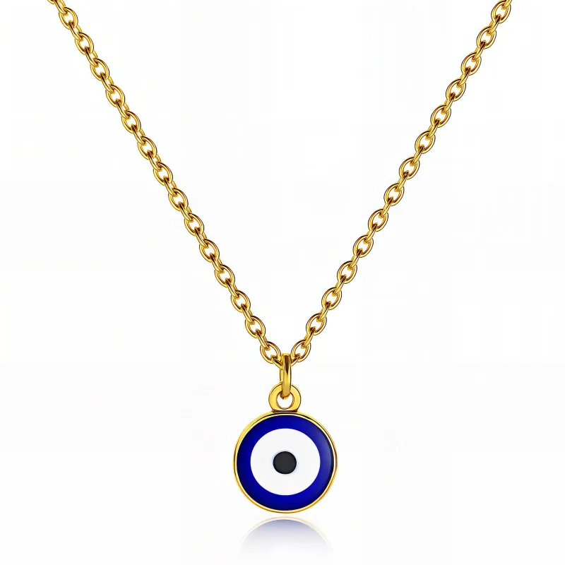 Nazaria Evil Eye Pendant Necklace - 18K Gold Plated Protection Charm